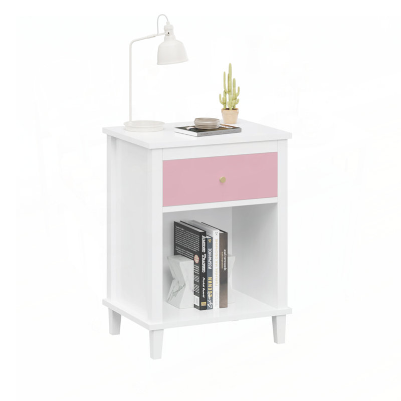 Table de chevet minimaliste de style moderne avec tiroirs et compartiments de rangement pour le salon et la chambre à coucher Halase