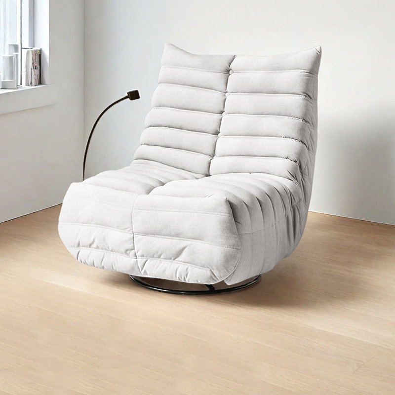 Ergonomic Recliner Adjustable Sit Lie Rotate, Beige