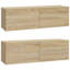 Meuble télé vidaXL Meuble télé mural Console média bois d'ingénierie-372979175