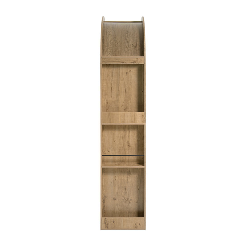 78.74" Tall Arched Bookcase,  Mid Century Modern 4-Tier Arched Storage Bookcase with Open Display Storage Shelf for Dining Room, Living Room,Bedroom
