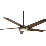60" Raptor 5 - Blade LED Standard Ceiling Fan with Remote Control and Light Kit Included