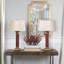 Lampe de table colonne en métal texturé-100852271