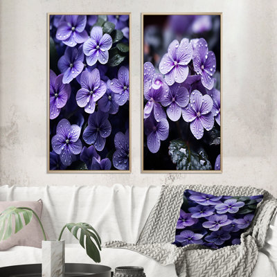 " Violets Whispering Photo " 2 - Pieces