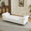 Banquette rembourrée moderne avec accoudoirs et rangement