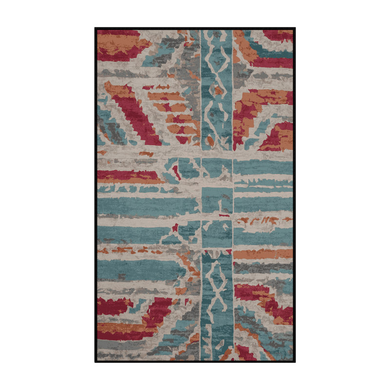 Tapis gris soyeux et moelleux, Rectangle 7 pi x 9 pi