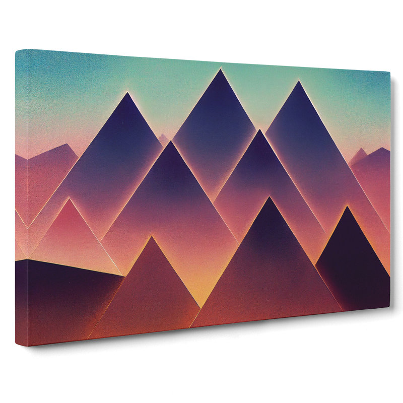 Futuristic Pyramids Vol.2 Abstract - Wrapped Canvas, 40cm H x 60cm W x 3cm D
