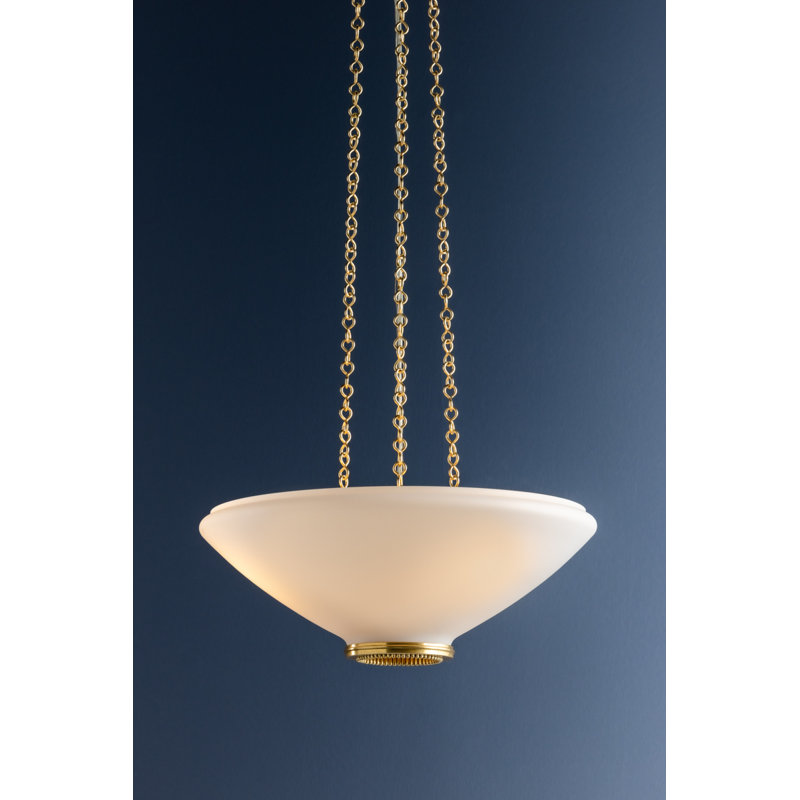 Awosting Pendant in Aged Brass, 8.25" H x 22" W x 22" D, Brass