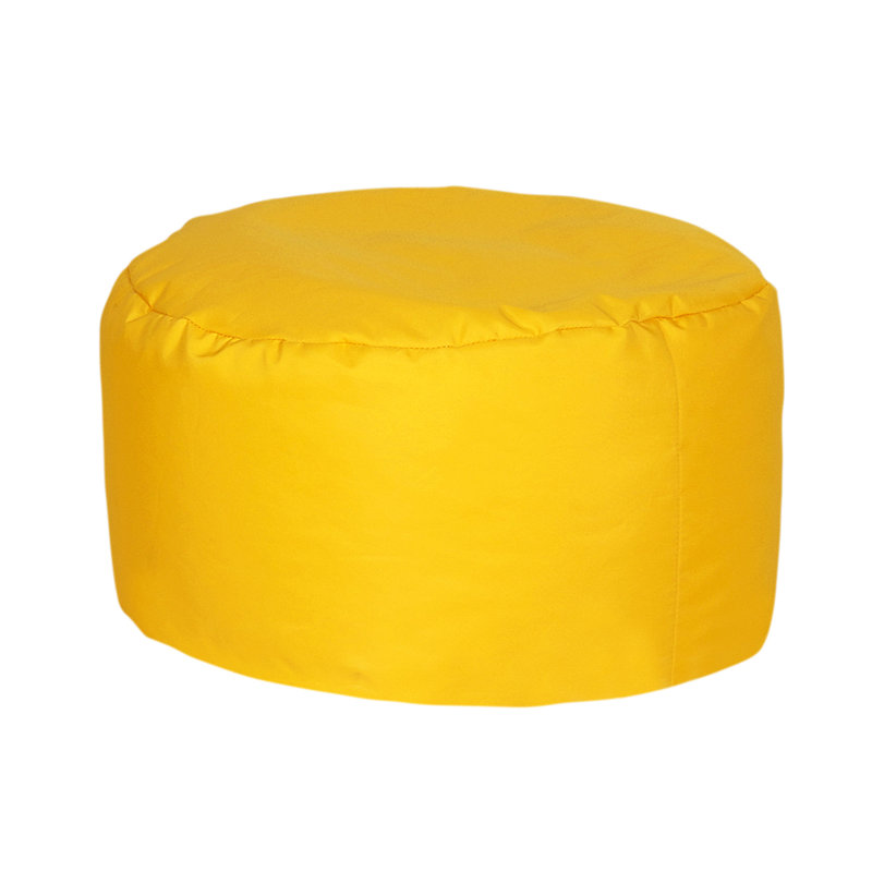 Polyester Outdoor Friendly Refillable Classic Bean Bag, Yellow, Flakes