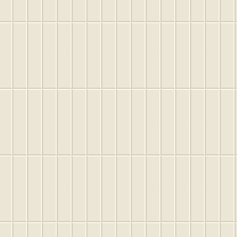 Tall Tiles -  Linen White Wallpaper
