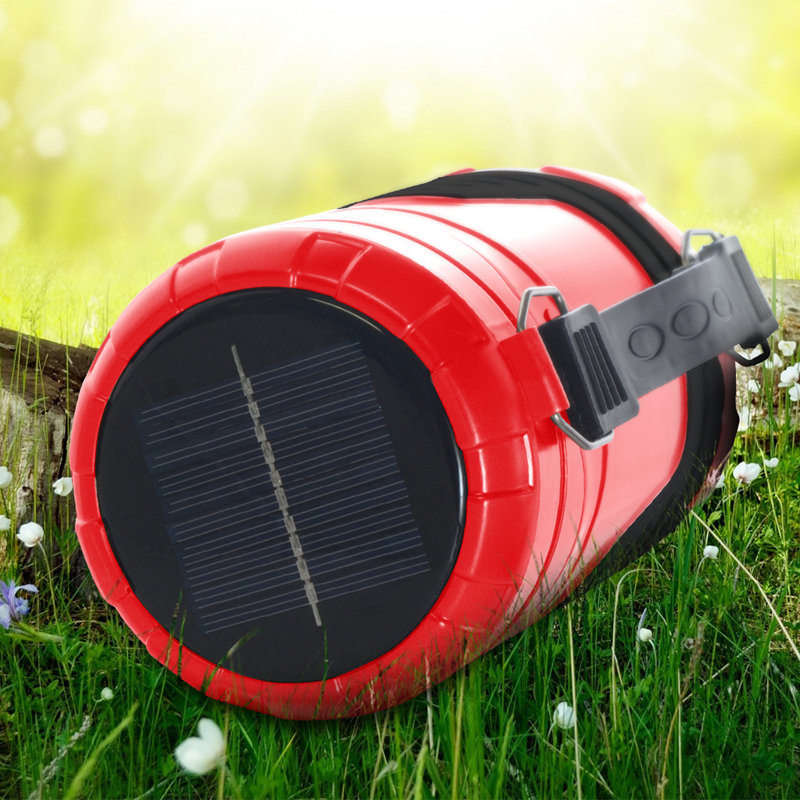 7.5'' Solar Powered Integrated LED Cylinder Lantern