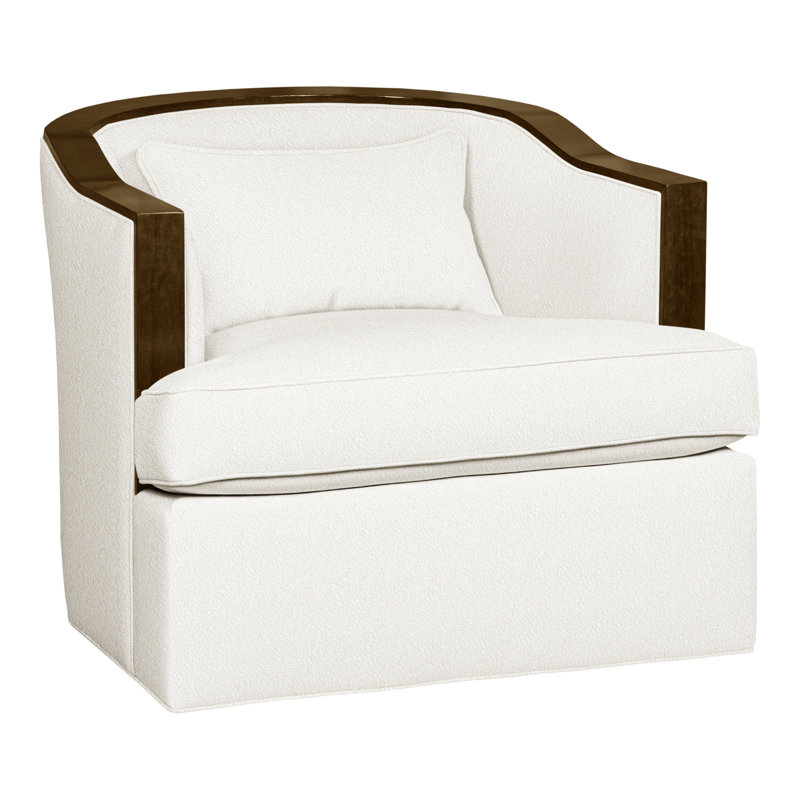Fauteuil d'appoint pivotant Thom Filicia, Kennelly neige, La Havane