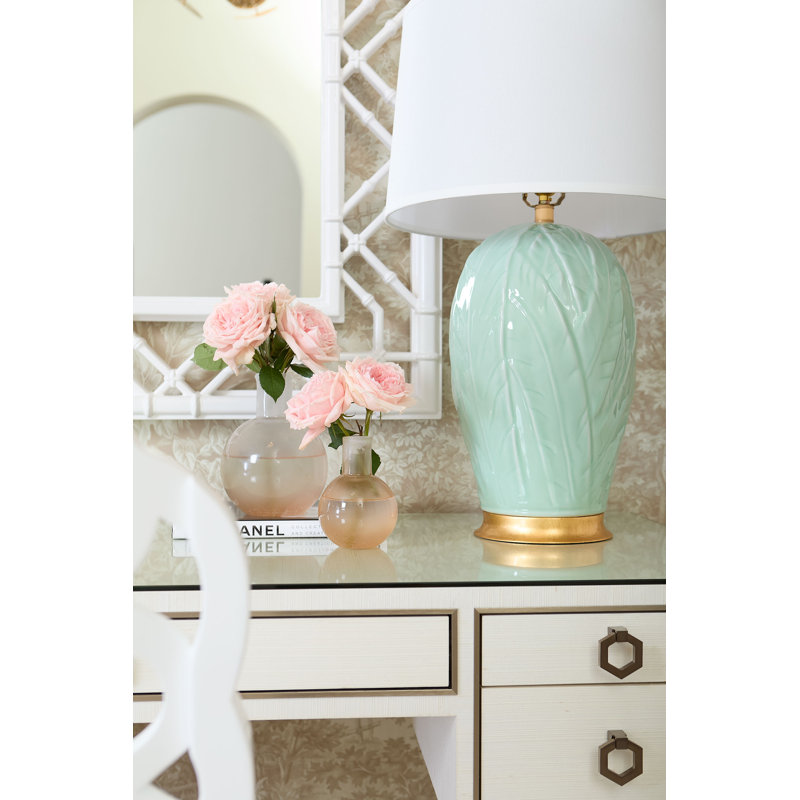 Giorgio Handmade Glass Table Vase, 8" H x 6" W x 6" D, Blush Pink
