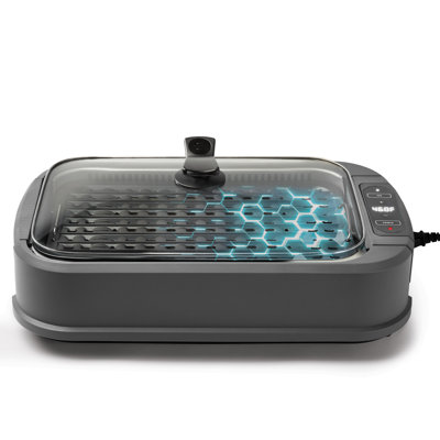 Oster 7.9'' W x 21'' D Portable Indoor/Outdoor Use Single Burner Countertop Electric Grill
