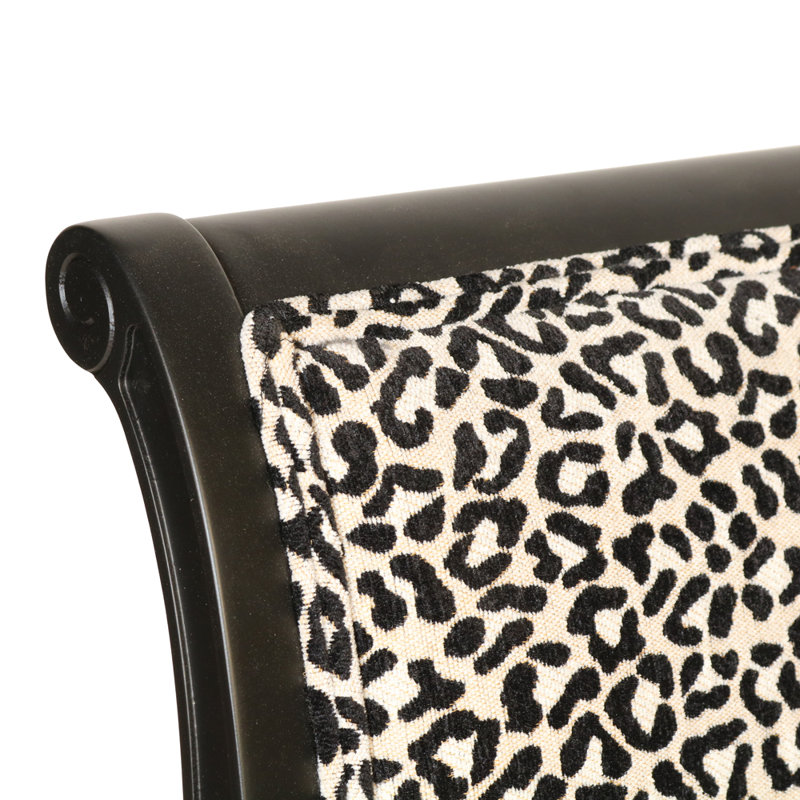 Tabouret de bar en bois massif Dagenham, Beige, Noir