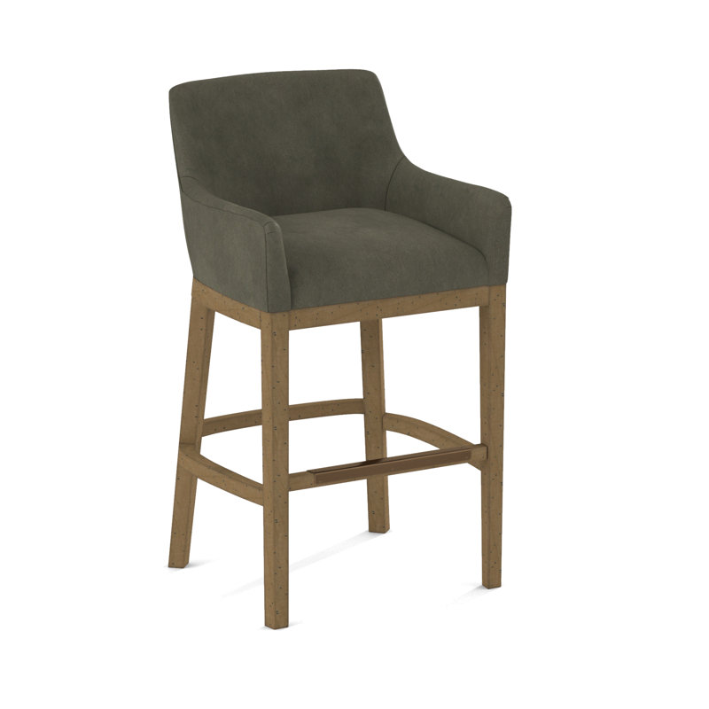 Upholstered Stool, Nutmeg, Applause Archway Grey