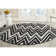 Sanyla Hand Tufted Wool Chevron Rug