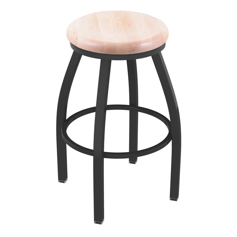 Tabouret pivotant XL802 Misha, Chêne Naturel, Étain, Très haut (assise de 36 po de hauteur)
