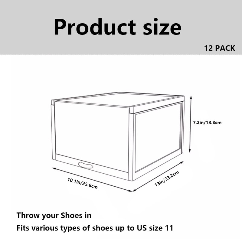 Boîte de rangement pliable pour chaussures