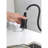 Stainless Steel Pull Down Kitchen Faucet In Matte Black, Single Handle, 360 Rotatable Nozzle, 3 Water Output Settings, Practical Design Black With , Steel, Level, Modes, Smooth Flow