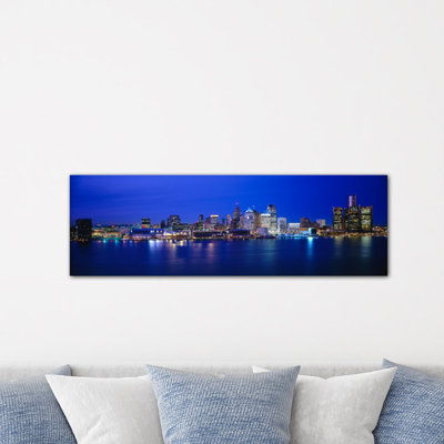 « détroit, michigan, night », reproduction de photo sur toile