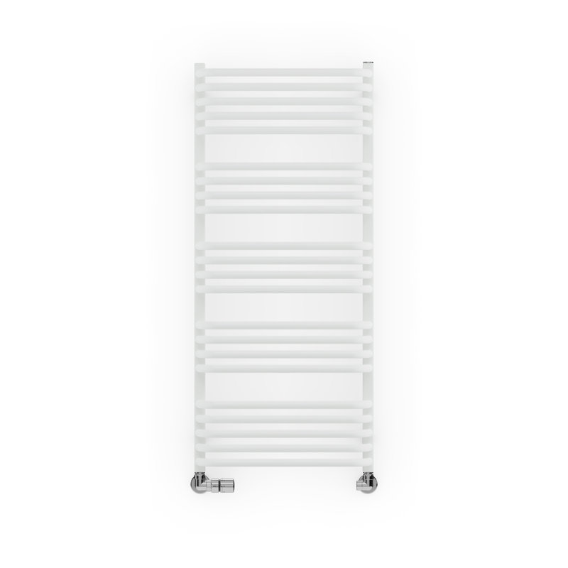 Alex Heated Towel Rail, 114 cm H x 50 cm W x 12 cm D, White
