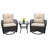 3 Pieces Conversation Set  With Side Table