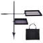 Grille de camping portative pivotante pour barbecue
