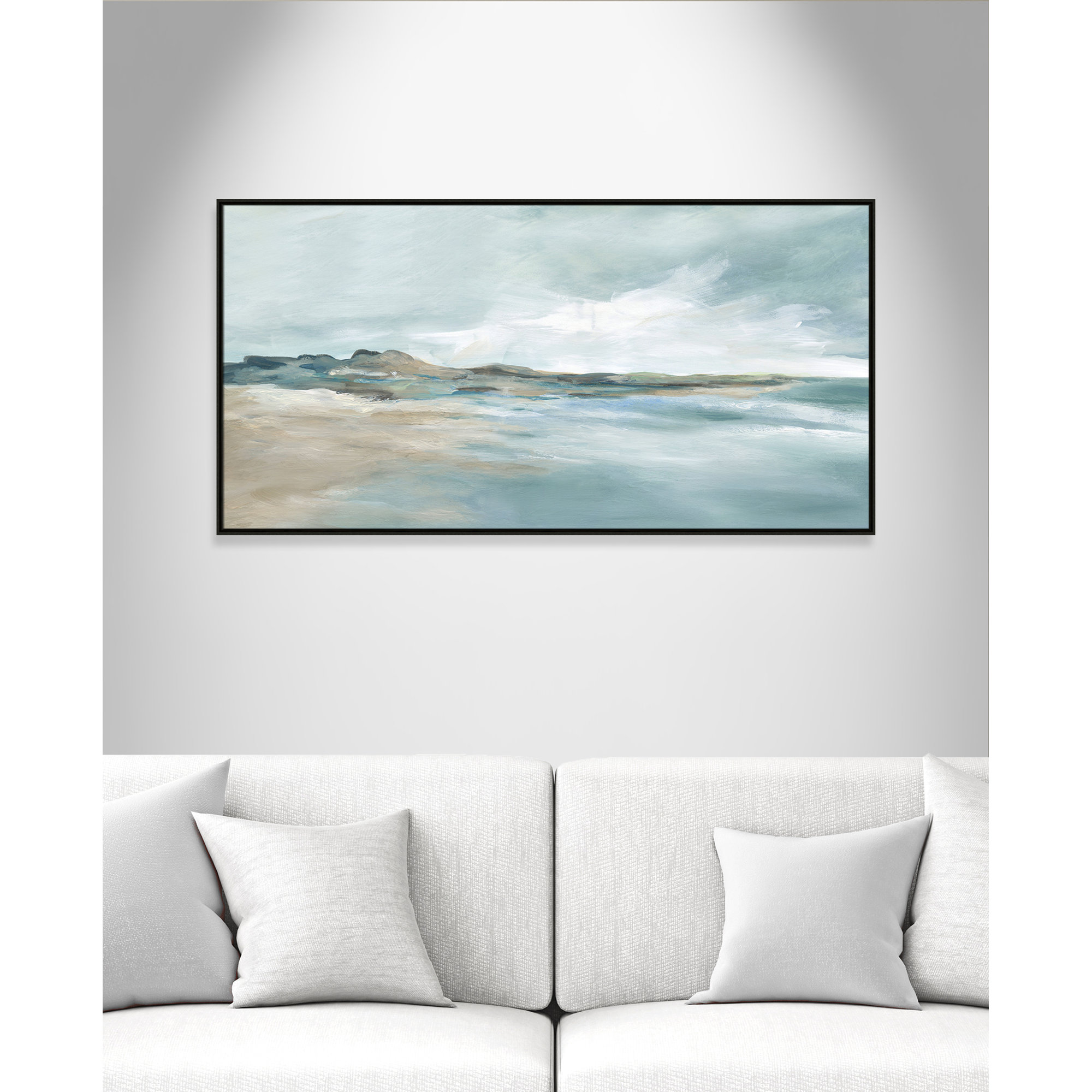 Sandpoint Print by Carol Robinson, 31.5" H x 61.5" W, Espresso