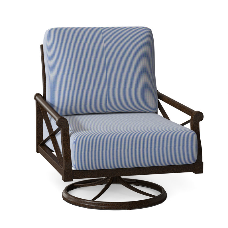 Chaise berçante avec coussins Andover, Toile toile Sunbrella® Bird's Eye, Brun châtaigne