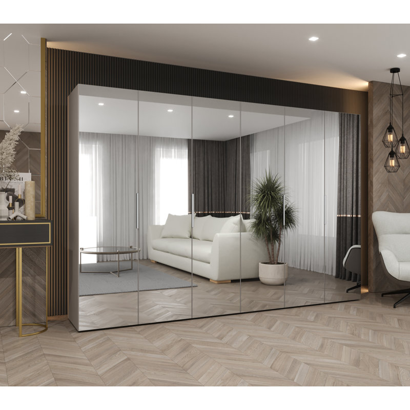 Manufactured Wood Wardrobe, cashmere + handles: cashmere