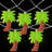 10 Warm Clear LED Battery Operated Palm Tree Summer String Lights - 4.5 ft Clear Wire