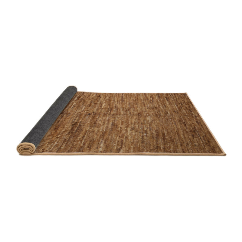 Tapis brun/noir zone contemporaine, Carré 6 pi