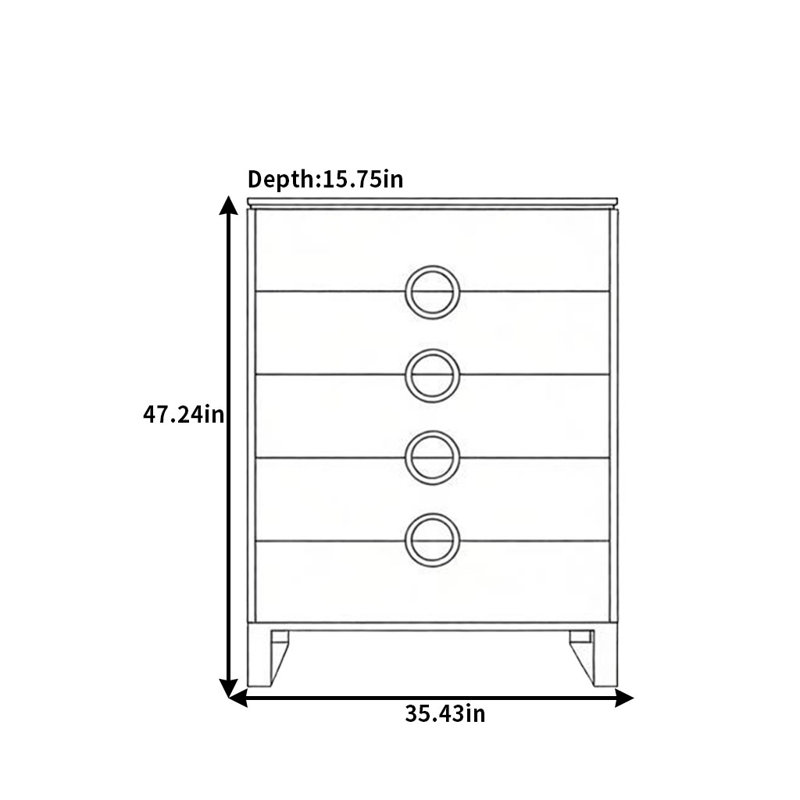 Commode de luxe minimaliste et légère