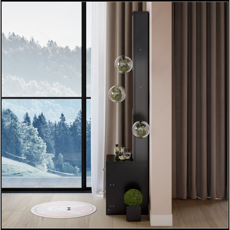 Longueur 11,8 po x largeur 15,7 po x hauteur 63 po Armoire à miroir simple et élégante, armoire pleine grandeur, très grand miroir, rangement multicouche à grande capacité, à utiliser seul ou en combinaison avec meuble-lavabo