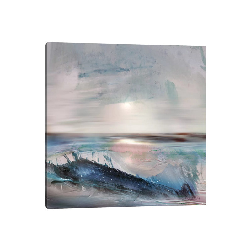 Beach by Dan Hobday - Wrapped Canvas Painting, 45.72 cm H x 45.72 cm W x 1.91 cm D