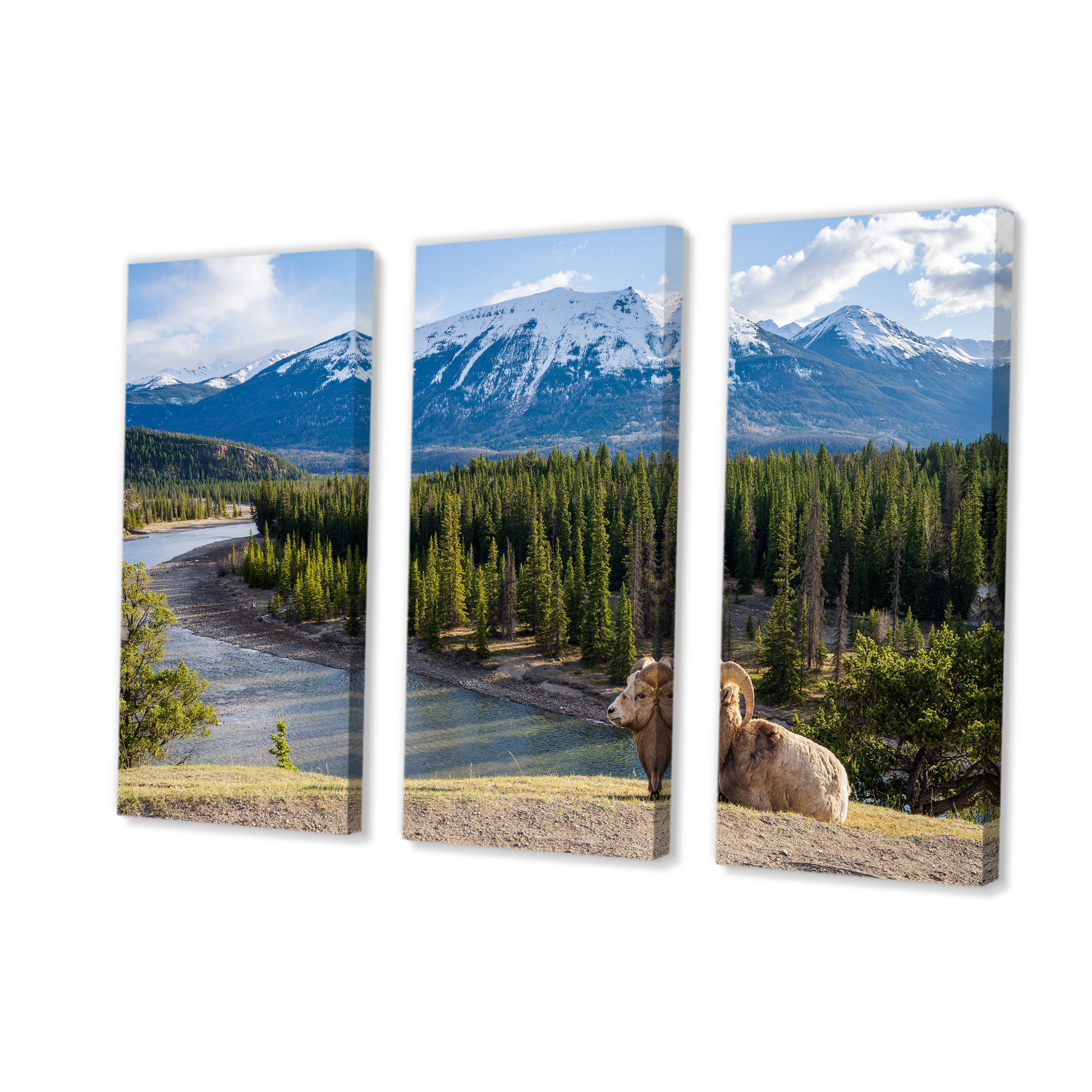 Millwood Pines Wildlife Alaskan Scenery II On Canvas 3 Pieces Print ...