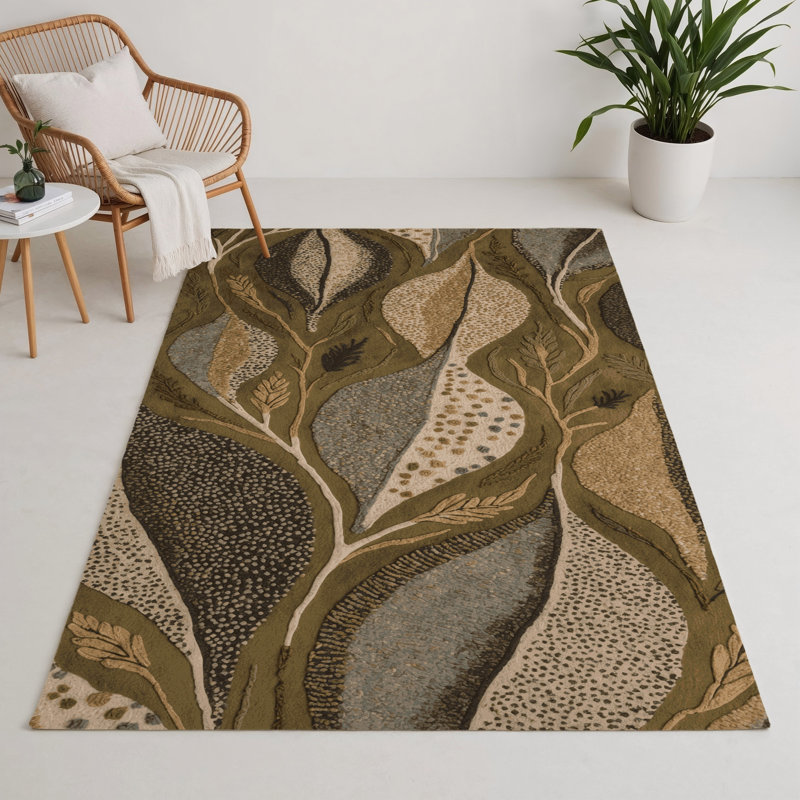 Tapis d'intérieur et d'extérieur brun Nature, Rectangle 5 pi x 7 pi