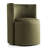 Velvet Rolling Barrel Armchair with Wheels-998789979