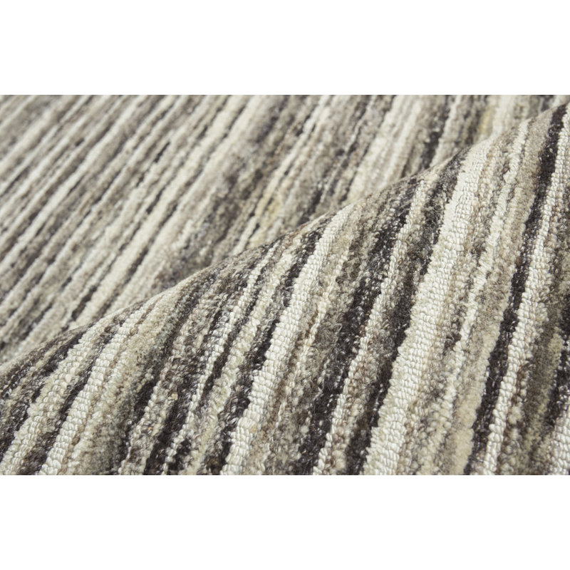 Organica Wool Striped Area Rug, Rectangle 6' x 9'