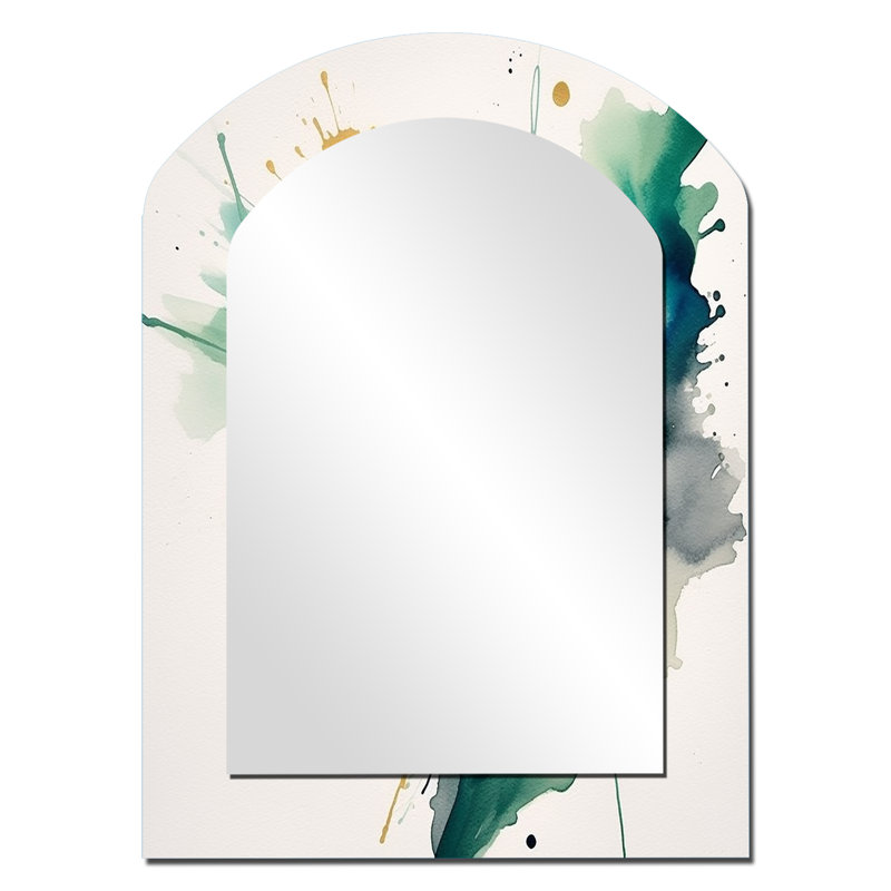 Krysten - Miroir abstrait en métal, 34 po x 25 po