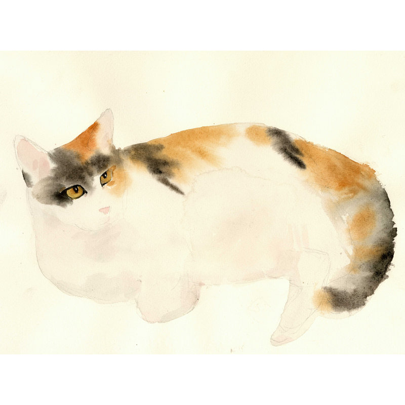 Le chat - reproduction sur toile tendue, H 12 po x l 16 po