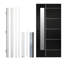 Portes extérieures en fibre de verre durable, cadre en PVC blanc, solution d'entrée moderne