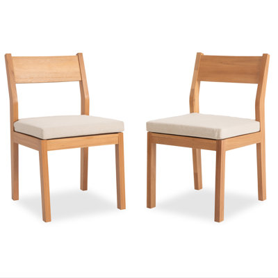 Montclair Solid Wood Patio Dining Chair (Set of 2)