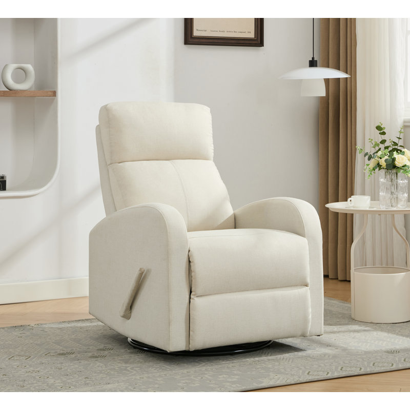 Fauteuil inclinable et oscillant pivotant Gardin, Beige clair