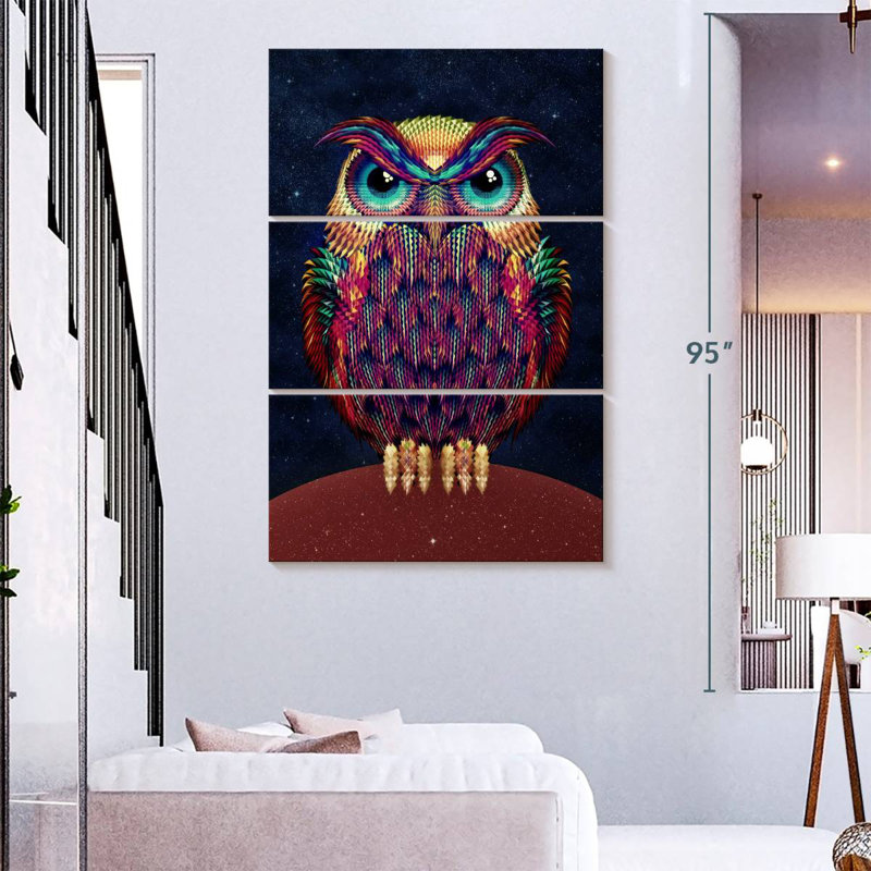Chouette de minuit Brampt, H 74 po x l 48 po