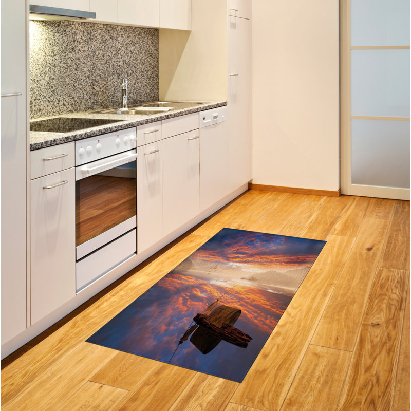 Tapis de zone bleu fantastique, Rectangle 2 pi 7 po x 5 pi