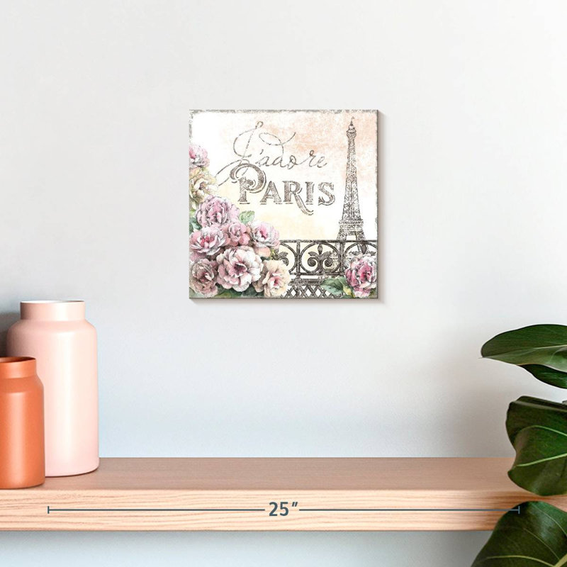 Nicci Paris Roses III, H 10 po x l 10 po