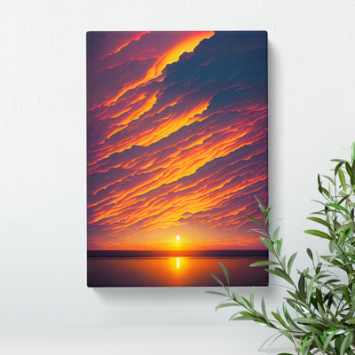 An Astounding Ocean Sunset - Wrapped Canvas