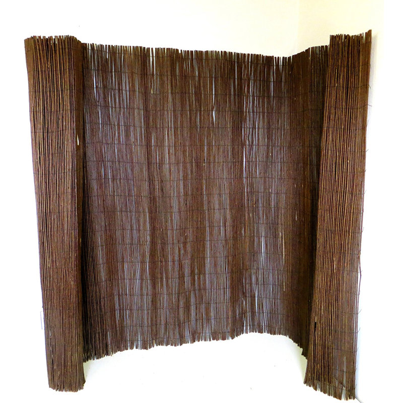 Rolled Willow Border Fence, 6 ft. H x 14 ft. W