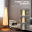 HOMCOM Dimmable Tripod Floor Lamp with Foot Switch 153cm White and Natural